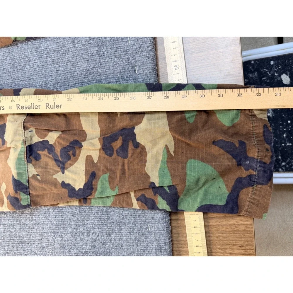 American Apparel Woodland Camo Cargo Pants Mens Small Long Tactical Workwear BDU